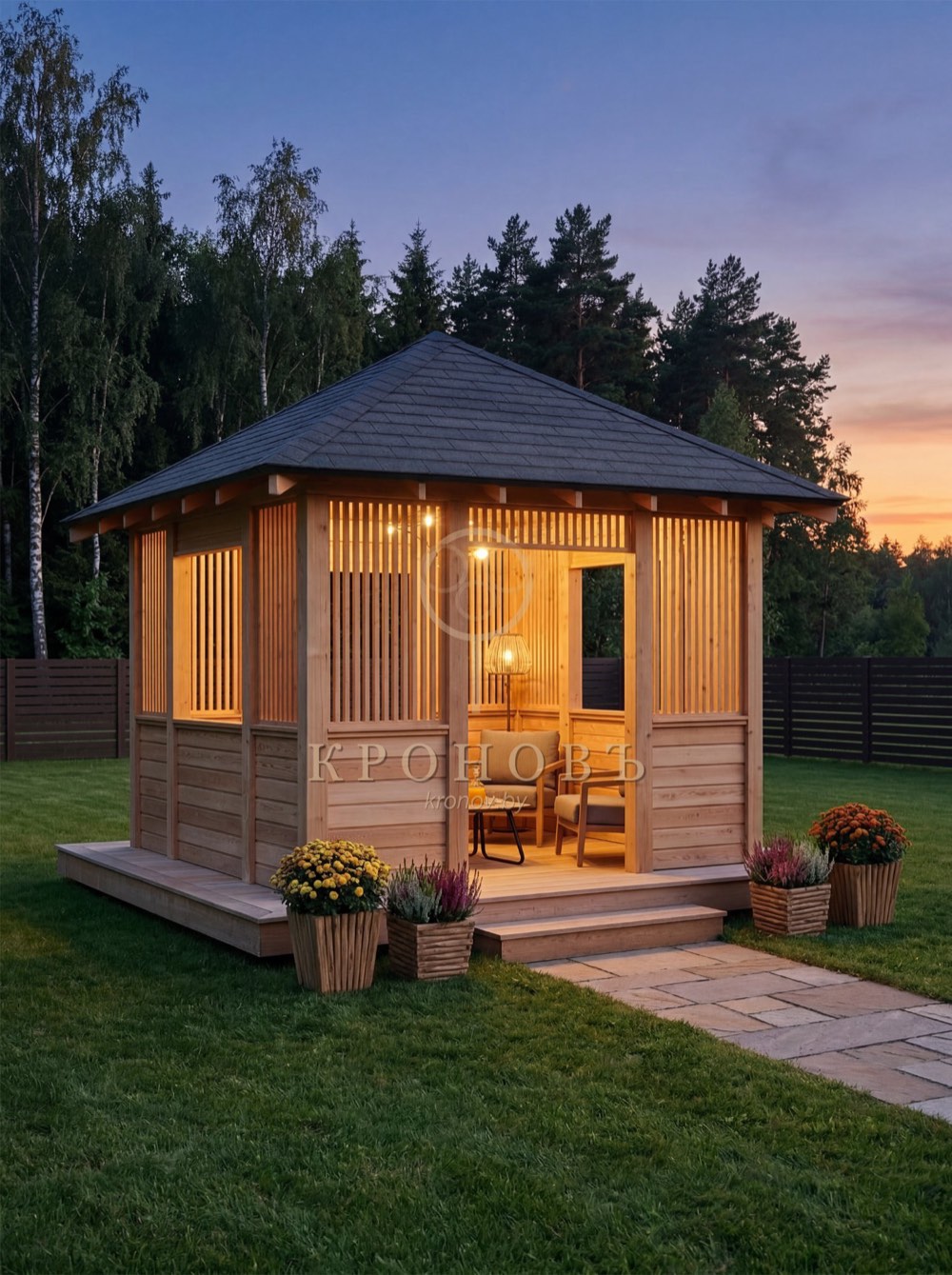 Беседка КР-001 «Резиденция» у клиента