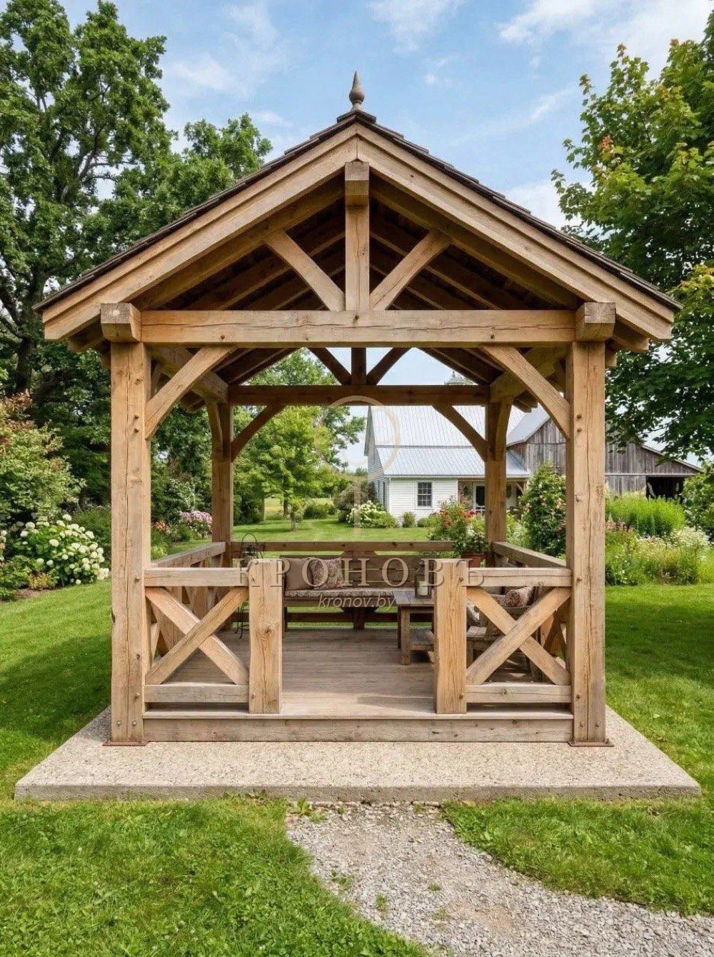 Беседка КРОНОВЪ — современный минимализм